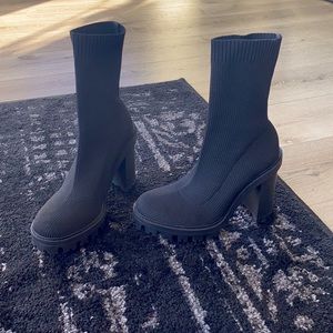 ZARA Sock combat heel size 7.5 (38) BLACK